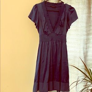 Pretty navy BCBG dress.